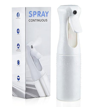 Continuous Spray Bottle, 6.8 OZ Hair Spray Bottles, Ultra-Fine Mister Spray Bottle for Hairstyling, Cleaning, Plants, Pets, Salons, and More (1 Pack) - color: Whole White