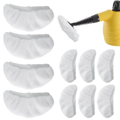 Steam Cleaner Accessories, Universal Reusable Steam Mop Pads, Steam Shot Attachments, Handheld Steam Cleaner Washable Microfiber Cloth (10 PCS) - color: 10 Pcs