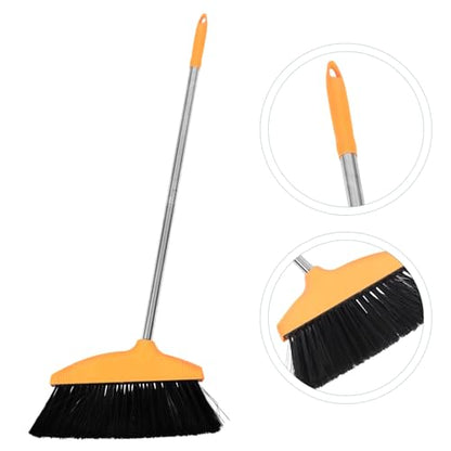 VOSAREA Heavy Duty Floor Cleaning Broom with Long Handle Tangle Design for Efficient Sweeping Home Garage Patio and Commercial Spaces Soft Bristles for Hair Cleaning