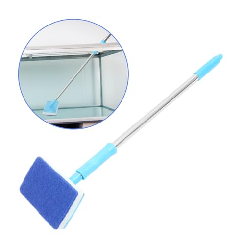 POPETPOP Adjustable Aquarium Glass Cleaning Brush Handle Tool for Fish Tank Maintenance and Convenient Cleaning for Aquariums