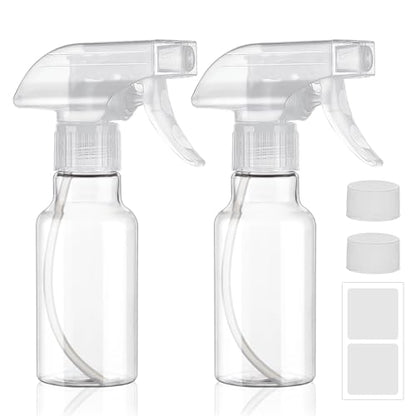 Spray Bottles 4oz/120ml Small Spray Bottle for Hair Plastic Mist/Stream Spraying Heavy Duty Empty Spray Bottles for Cleaning Solutions, Plants 2 Pack - color: Clear-2