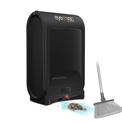 EyeVac Pro Touchless Vacuum Automatic Dustpan - Ultra Fast & Powerful - Great for Sweeping Salon Pet Hair Food Dirt Kitchen, Corded Canister Vacuum, Bagless, Automatic Sensors, 1400 Watt (Black) - color: Black