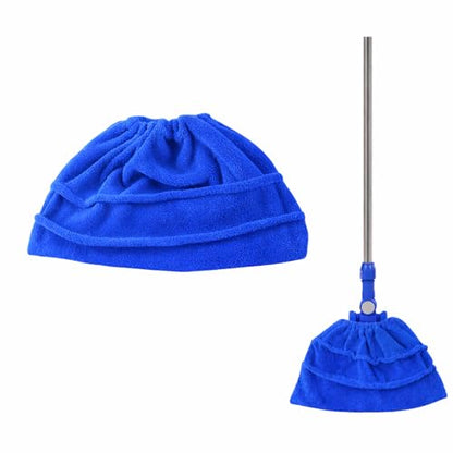 Flat Mop Pads Replacement Washable Floor Cleaning Cover Reusable Mop Head Cloth for Household Use(Blue) - color: Blue
