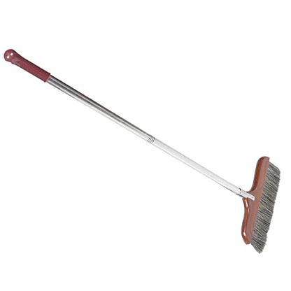 OUNONA Detachable Long Handle Soft Bristle Broom Static Sweeping Tool for Indoor Outdoor Cleaning Effort Saving Dust Brush for Home Camping
