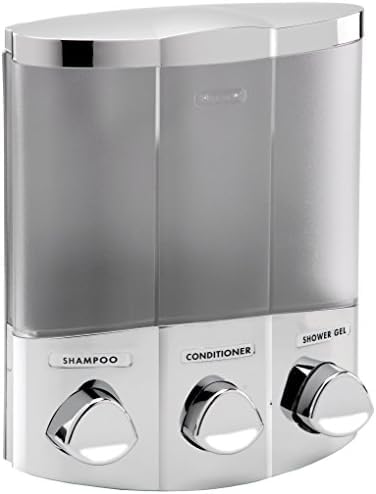 Better Living Products 76344-1 Euro Series Trio 3-Chamber Soap and Shower Dispenser, Chrome (Pack of 6) - size: 3-Chamber (Pack of 6)