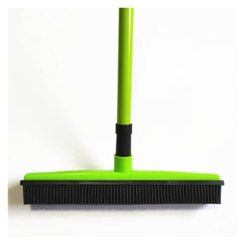 Multifunctional Telescopic Broom, Magic Rubber Besom Cleaner, Pet Hair Removal Brush, Home Floor Dust Mop; Carpet Sweeper(Green) - color: Green