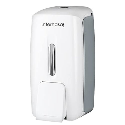 interhasa! Soap Dispenser Wall Mount Refillable 28oz Hand Sanitizer Dispenser Commercial Hand Soap Dispenser for Bathroom Support Liquid Gel Soap - color: White
