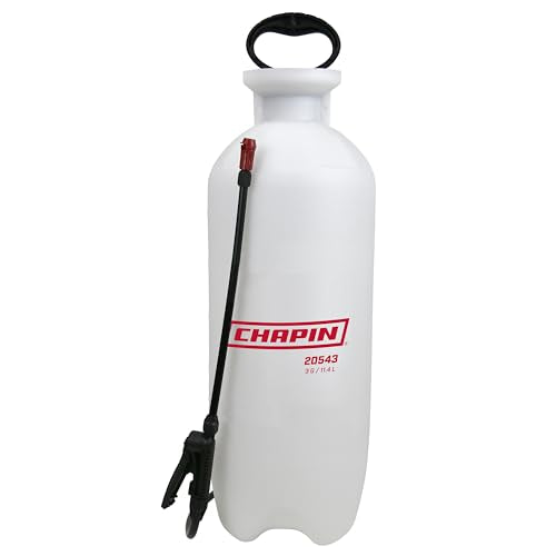 Chapin 20543 Pump Sprayer, 3‑Gallon, Foaming, Lawn & Garden, Translucent Poly Tank, Adjustable Nozzles, Anti‑Clog Filter, 12" Wand & 34" Reinforced Hose for Weed, Pest & Fertilizer Applications - size: 3-Gallon