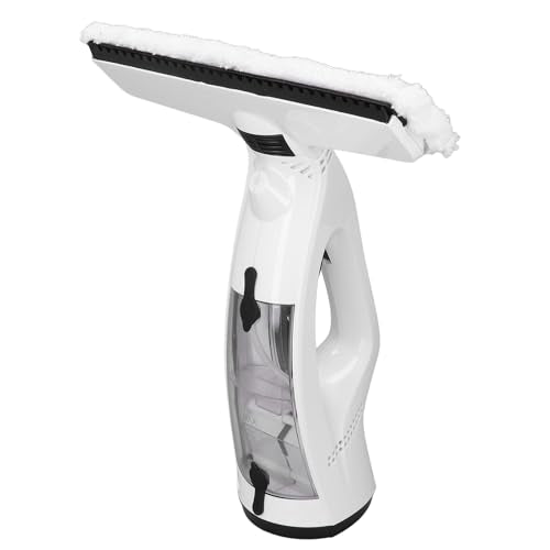 Battery Window Vacuum Cleaner, Electric with Spray Bottle and Microfiber Wiper, 2000 mAh, for Glass, Tiles, Mirrors