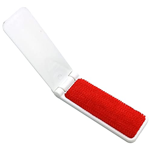 GARASANI 3 Pack Portable and Foldable Plastic Fold Clothing Dust Brush Pet Hair Remover Manual Sofa Bed Dry Cleaning Fabric Fluff Lint Cleaning Tool (White) - color: White