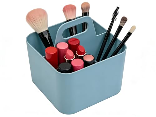 Stackable Portable Handheld Organiser,Multi-Purpose Desktop Divider Organiser Basket For Crafts Or School Supplies Desk,Office,Stationery Pencil Holder,Dorm Room (Small Size-Blue) - color: Small Size-Blue