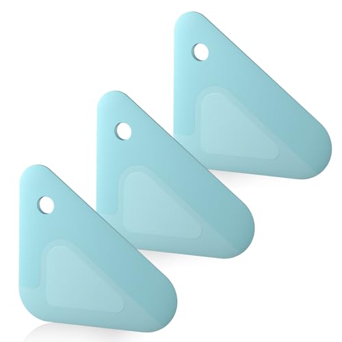 Food Scraper, 2-in-1 Pot and Pan Dish Scraper, Nylon and Silicone, Kitchen Scraper Tools for Cast Iron Skillets, Cookware, Dishes, Pans and Pots, Heat Resistant, Set of 3, Blue - color: All Blue