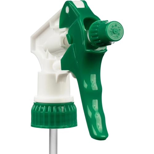 Heavy Duty Universal Trigger Sprayer Replacement for 32 oz Sprayer Bottles, 9 1/4" Dip Tube, 28-400 Neck Finish - 6 Pack (Green) - color: Green