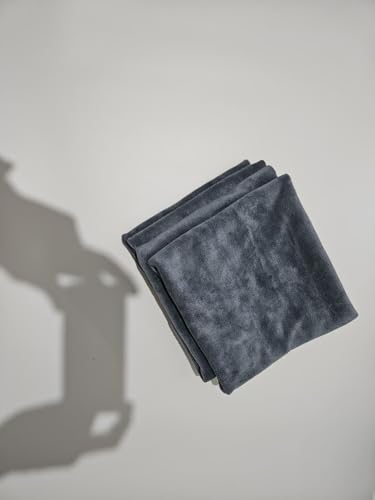 Multipurpose Microfiber Cleaning Cloth 40x40 cm – Ultra Absorbent Reusable Cleaning Rag for Kitchen, Car, Office & Household Use (Set of 4 in Dark Grey)