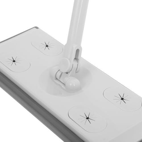Heavy Duty Adjustable Dust Mop with 3-Section Extendable Aluminum Handle, Microfiber Flat Cleaning Mop for Hardwood Floors and Industrial Use, Gray