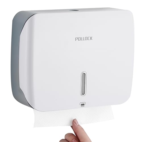Paper Towel Holder Dispenser Wall Mount,Multifold/Trifold/C Fold Hand Towel Dispenser,Commercial Paper Towel Dispenser for Bathroom Tissue Dispenser,Large Capacity 200 Sheets (White-3010) - color: White-3010