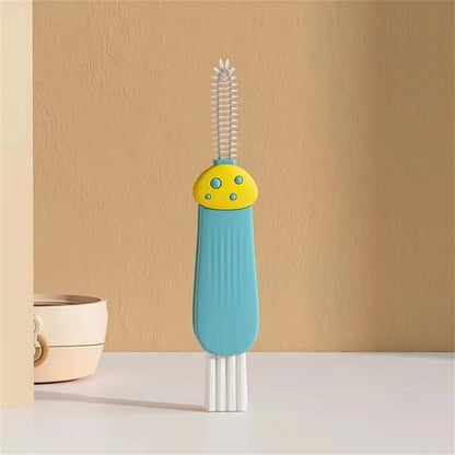 Creative Bendable Bottle Brush Cup Lid Multipurpose Scrubber for Narrow Spaces Home Kitchen Tool