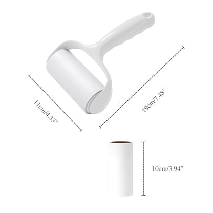 One Daisy White Adhesive Bristle Roller Brush, Removable Paper, Used for Brushing Floors, Sweeping Dust, Removing Hair, Cleaning Rooms, with Four Brush Cartridges - color: White