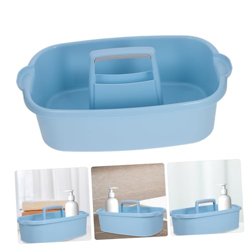 Mipcase Plastic Organizer with Handle Versatile Cleaning Tool Storage Basket for Bathroom Dorm Kitchen Garden Supplies Durable Container for Household Items