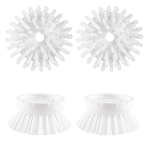 OYV 4 Pack Soap Dispensing Palm Brush Refills, Palm Brush Replacement Head, Palm Brush Refill Head, Palm Brush Refill for Soap Dispensing Palm Brush - color: White