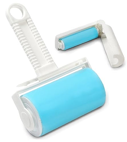 Schticky Lint Roller Set - Reusable & Washable Lint Roller Cleaner for Clothes Sofa Furniture Car Cat Dog Hair - Clean in a Quicky with Schticky (2 Piece)