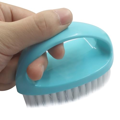 BokWin 2-Pack Heavy-Duty Scrubbing Brushes for Cleaning with Stiff Nylon Bristles, Scrubber Cleaner Brush for Tile, Bathtub, Sink & Kitchen Surfaces, Comfort Grip Handle (Blue and Green) - color: Blue and Gree
