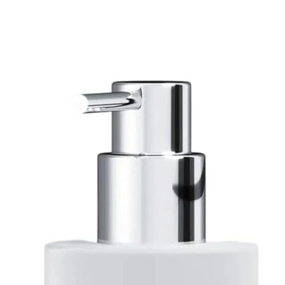 Soap Dispenser, Zinc Alloy + Frosted Glass Soap Dispenser Set with Pump,Wall Mounted Bath Accessories for Bathroom and Kitchen,Chrome - color: Chrome