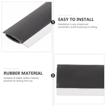 Angoily 4pcs Rubber Strip Replacement for Dustpan Dust Pan Edge Refill Inlet Pressing Strips, Dustpan Lip Replacement, Silicone Garbage Shovel Edge Protectors Rubber Lip Edge (Pack of 2) - size: 26X2.3CM (Pack of 2)
