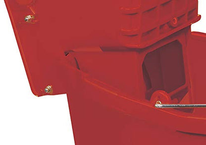 Winco Commercial Mop Bucket on Wheels, 36 Quart, Red - color: Red, size: 36 Quart