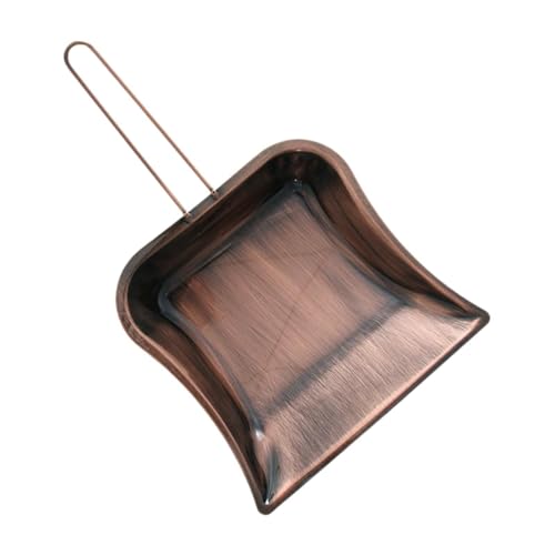 Copper Handheld Dustpan for Tabletop Cleaning, 9.45 x 14.96 in Compact Desk Dust Pan for Home, Bar, and Restaurant