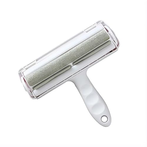 Reusable Pet Hair Remover Roller – Dog & Cat Fur Lint Cleaner for Sofa, Carpet, Bed & Car Seats – No Adhesive Required (White/Grey) - color: White/Grey