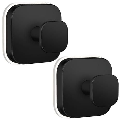 BKV Suction Cup Hooks for Shower,Heavy Duty Shower Hooks for Bathroom Wall,Glass Windows,Smooth Doors to Hang Towels,Robes,Coat,Reusable Suction Cup Wreath Hanger for Christmas Wreaths-Black(2 Pack) - color: Black, size: 2 Pack