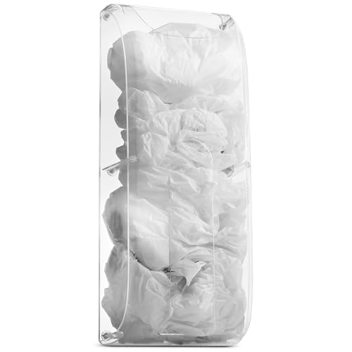 Manterio Wall Mount Plastic Bag Organizer | Durable Plastic Grocery Bag Saver | Smudge Proof, Fingerprint Resistant (Acrylic) - color: Acrylic