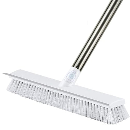 2 in 1 Bathroom Cleaning Brush with Wiper and Long Handle Floor Scrub Tiles Cleaning Brush for Home, Kitchen, Bathroom Cleaning Accessories