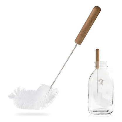Almond Cow - Milk Jug Brushes for Cleaning, Premium Cleaner With Angled Design for Bottles, Multipurpose Cleaning Brushes for Household Use, 13-Inch Long Handle Scrub Brush