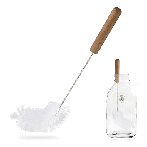 Almond Cow - Milk Jug Brushes for Cleaning, Premium Cleaner With Angled Design for Bottles, Multipurpose Cleaning Brushes for Household Use, 13-Inch Long Handle Scrub Brush
