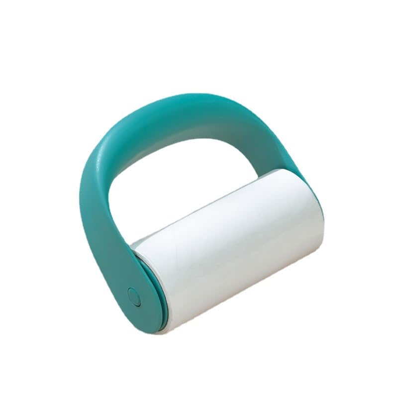 Refillable Sticky Lint Roller for Clothes Furniture and Pet Hair Removal with Replaceable Adhesive Paper Roll - color: Green