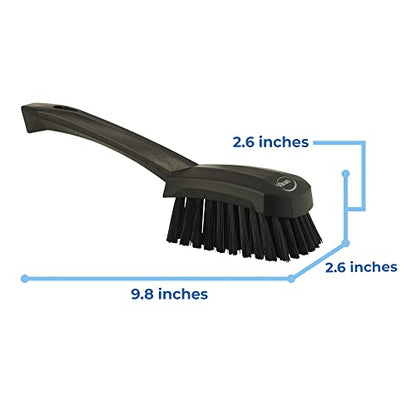 Vikan 41929 Brush,Washing,Stiff,10",PP/PBT,Black - color: Black