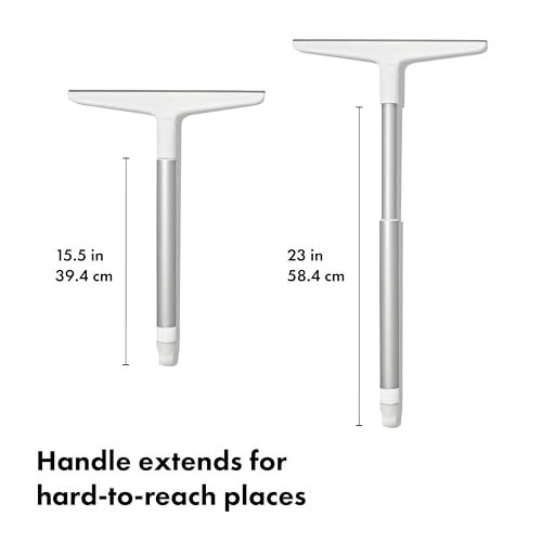 OXO Good Grips Aluminum Extendable Squeegee, Adjustable Shower Squeegee for Glass Doors