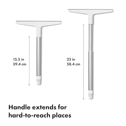 OXO Good Grips Aluminum Extendable Squeegee, Adjustable Shower Squeegee for Glass Doors