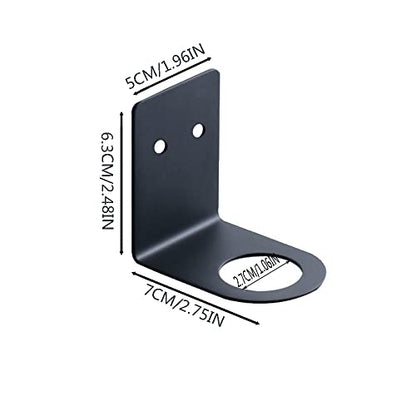BiJun Soap Bottle Dispenser Holder Wall Mounted, Hand Pump Bottles Dispenser Stand Hanging Rack Shampoo Standing Shelf Storage Holder Bracket for Bathroom Kitchen (Black 2 Pack) - color: Black 2 Pack
