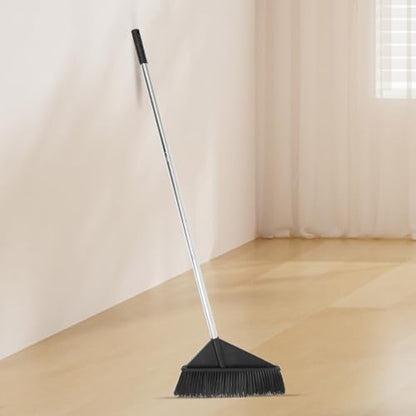 Long Handle Stiff Bristle Push Broom for Indoor and Outdoor Cleaning, Wide Sturdy Floor Sweeper for Household, Office, Garden, and Garage Use Style