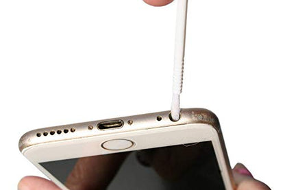 Phone Brush Cleaning Kit with Mini Soft Round Cotton and Felt Tip Brushes, Clean Phone, Water Wet Phones, Dry Phones, Tablet, Laptop, or Computer, 3 Different Size Heads, (35 Pieces)