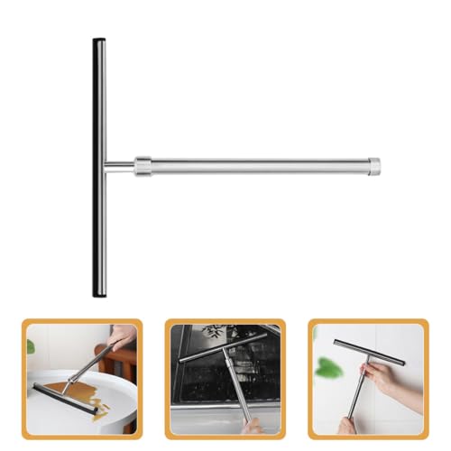 Universal 23-inch Extendable Shower Squeegee and Window Cleaning Tool, Stainless Steel Tile and Glass Wiper for Bathroom, Car, and Home Use