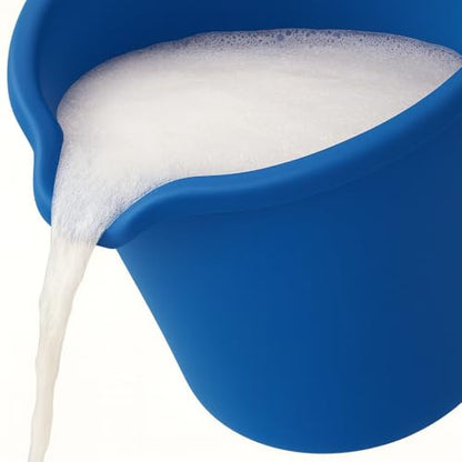10QT (9.5L) Cleaning Bucket with Handle and Spout - Blue | Heavy Duty Mop Bucket for Household Use, Utility Pail for Car Wash - Plastic Buckets, Plastic Buckets with Handles - color: Blue
