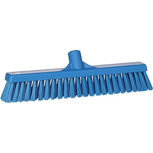 Vikan 31743 Broom,Push,Soft/Stiff,16.5",PP/PBT,Blue - color: Blue, size: 3174