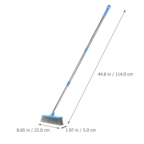 BESPORTBLE Floor Scrub Brush with Long Handle Stiff Bristle, Bathroom and Outdoor Tile Scrubbing Brush for Shower and Deck Cleaning, Heavy-Duty Seam and Water Stain Scrubber for Home Use