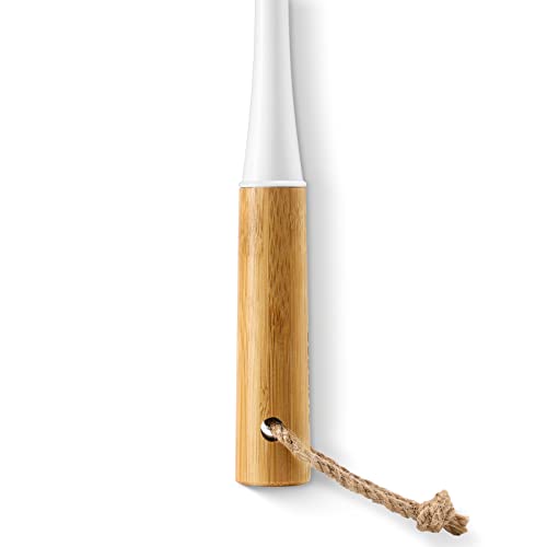 SUBEKYU Dish Brush with Bamboo Handle, Kitchen Dish Scrubber Built-in Scraper, Scrub Brush for Cleaning Pans/Pots/Sinks, Sisal Bristles, 2P - color: Wide 2p