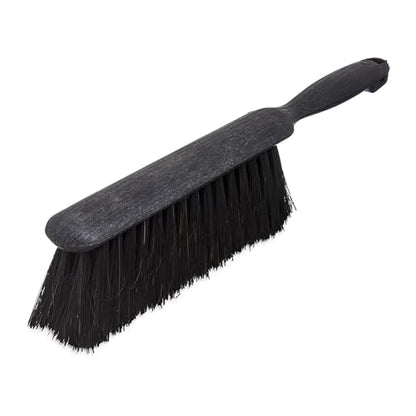 SPARTA Flo-Pac Counter Brush, Bench Brush, Dustpan Brush with Long Lasting for Counters, Floors, And Fireplace, 8 Inches, Black