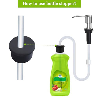 Sink Soap Dispenser Extension Tube Kit with Check Valve, 47" Under Sink Soap Dispenser Hose for Kitchen, Suitable for Most Dish Soap Containers, No More Refills The Little Bottle Again (1 Pack) - size: 1 Pack